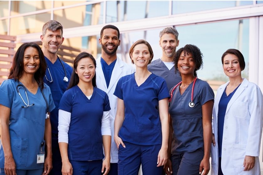 diverse group of healthcare professionals