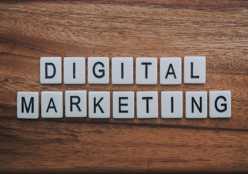 Letters spell out Digital Marketing